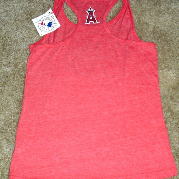 Los Angeles Angels Girls Kids Tank Top T-Shirt sz XL 16 New Mlb All Red - Picture 4 of 4